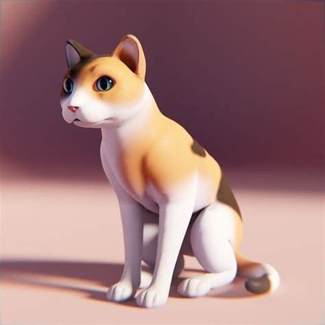 3d Model Cats Stylized Vr Ar Low Poly Cgtrader