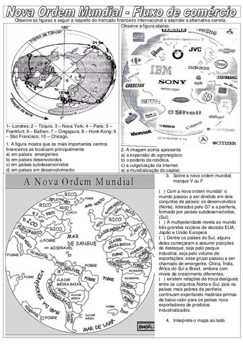 Hist Ria E Geografia T Por Dentro Atividades Sobre Nova Ordem