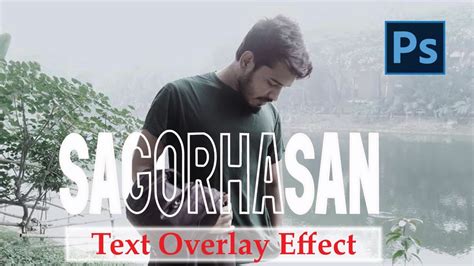 Text Overlay Effect In Photoshop Tutorial Bangla । How To Make