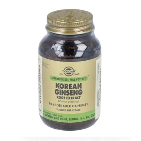 Solgar Ginseng Coreano Ra Z C Psulas Nutrici N Es Vida