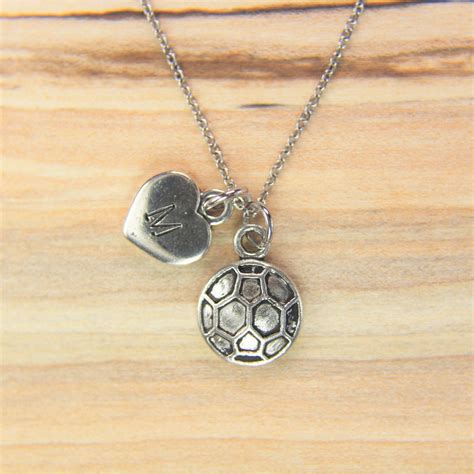 Soccer Charm Necklace Silver Soccer Charm Necklace Sport Gift Etsy