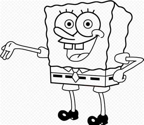 HD Spongebob Outline Welcome Character Transparent PNG | Spongebob ...