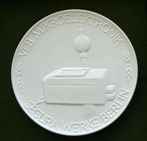 MEDAILLE DDR MEISSENER Porzellan VEB Mikroelektronik Secura Werke