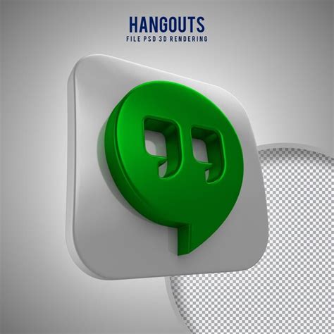 Ícone renderizado em 3d de hangouts de alta qualidade PSD Premium