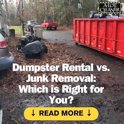 Dumpster Rental Vs Junk Removal Which Is Right For You A Lot