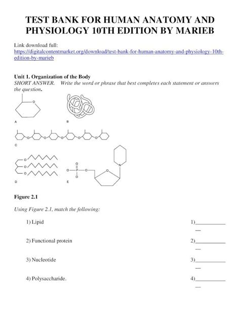 PDF TEST BANK FOR HUMAN ANATOMY AND PHYSIOLOGY Digitaltestbanks