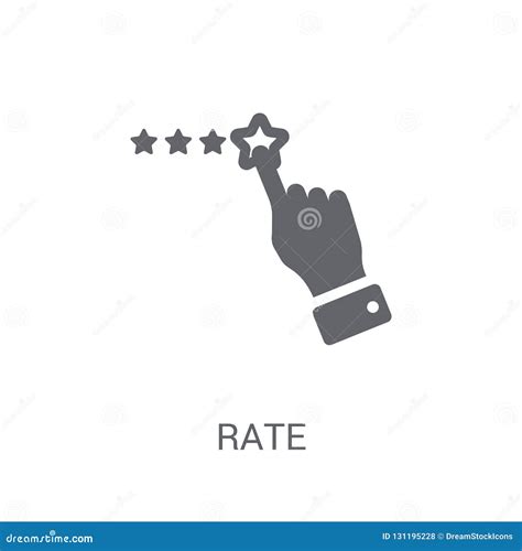 Rate Icon. Trendy Rate Logo Concept on White Background from Sta Stock ...