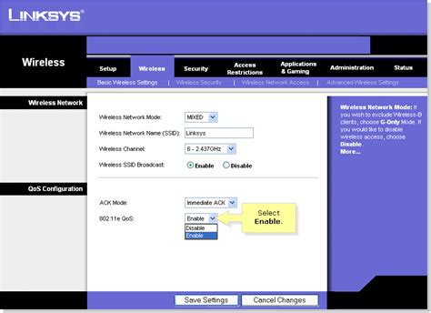 Linksys Official Support Implementing Wireless QoS On A Linksys Router