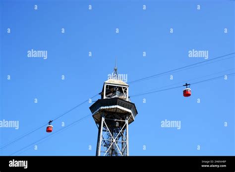 Teleferico del Puerto, Barcelona, Spain Stock Photo - Alamy