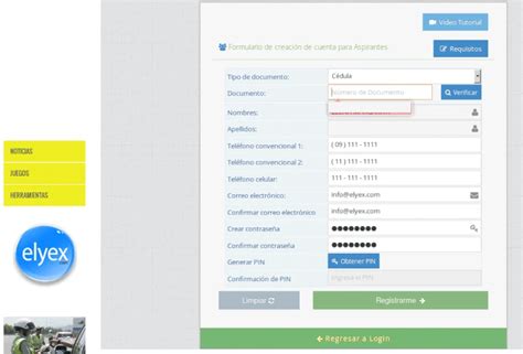 Tutorial Pasos Crear Cuenta Examen EAES Senescyt 2025 admisión elyex