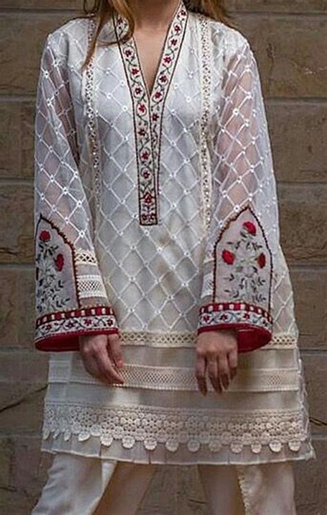 Kurti Design With Lace And Loopskurtis With Loops Lacedress Design With Dori Loopsneck Design