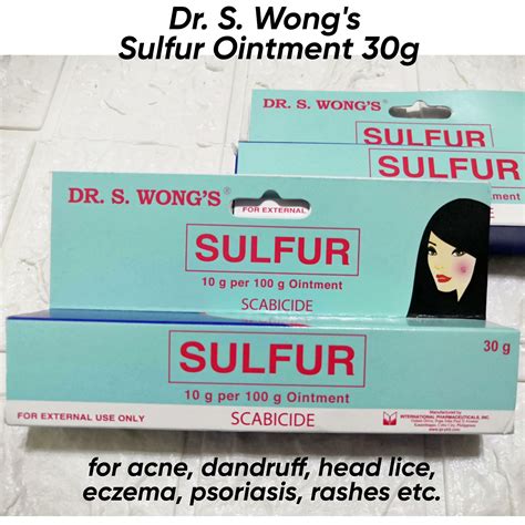 Dr S Wong S Sulfur Ointment 30g For Acne Eczema Psoriasis Rashes Etc Lazada Ph