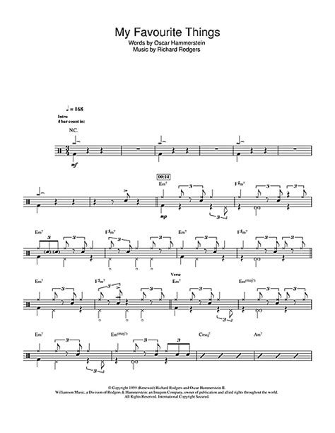 My Favorite Things From The Sound Of Music Drum Tab By By John Coltrane Drums 112291