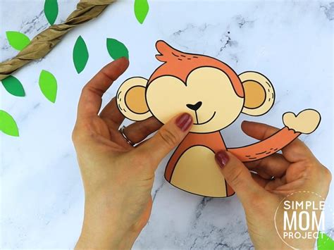 Free Printable Monkey Craft Template Simple Mom Project