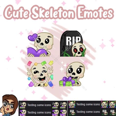 Cute Skeleton Emote Pack Jorpa Twitch Emotess Ko Fi Shop Ko Fi ️