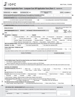 Fillable Online Akashassociates Common Application Form Lumpsum Cum