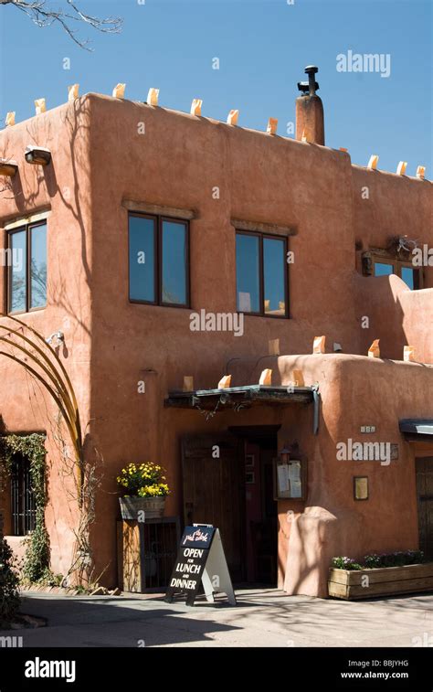 Usa New Mexico Santa Fe Adobe Building Stock Photo Alamy