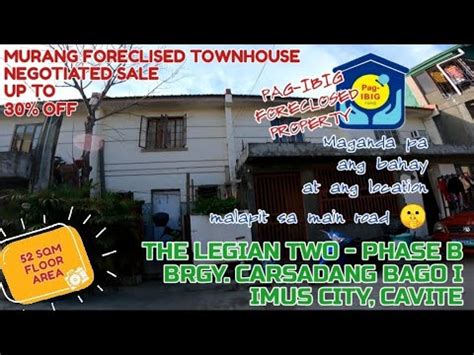 MURANG TOWNHOUSE Sa NEGOTIATED SALE At THE LEGIAN TWO IMUS CAVITE PAG