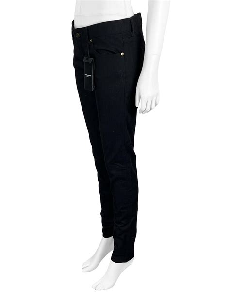 Calça Yves Saint Laurent Jeans D01 Preto Original Qgd8 Etiqueta Única