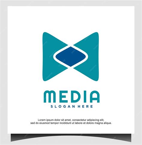 Plantilla De Diseño De Logotipo De Medios Vector Premium