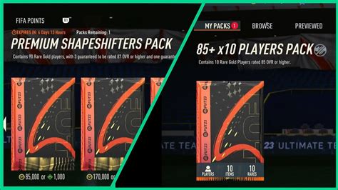 Opening Premium Shapeshifter Pack Icon Pick And 85x10 Pack Fifa 23