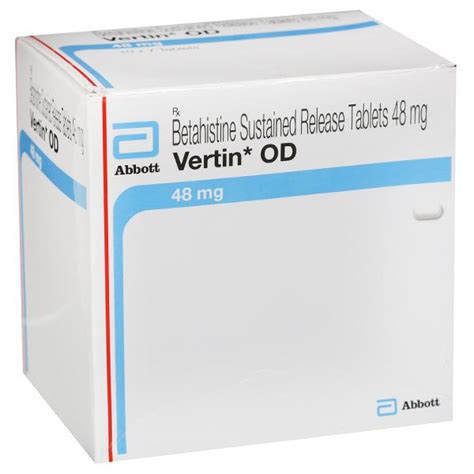 Buy Vertin Od 48 Mg Tablet 7 Tab Online At Best Price In India