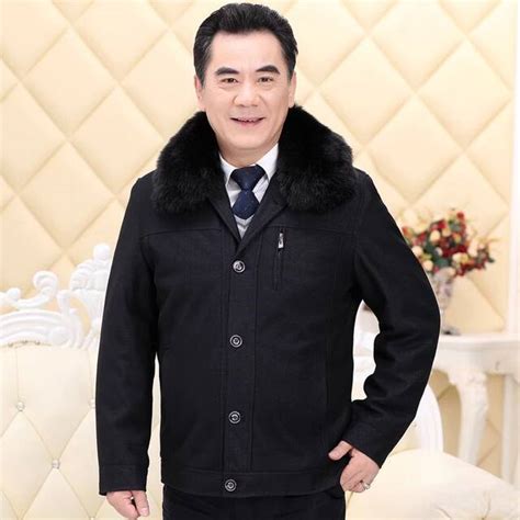 Middle Aged And Elderly Men S Coats In Autumn And Winter Velvet And