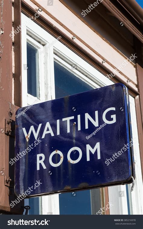 Vintage English Railway Waiting Room Sign Stock Photo 385216978 ...