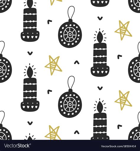 Scandinavian Christmas Nordic Seamless Pattern Vector Image