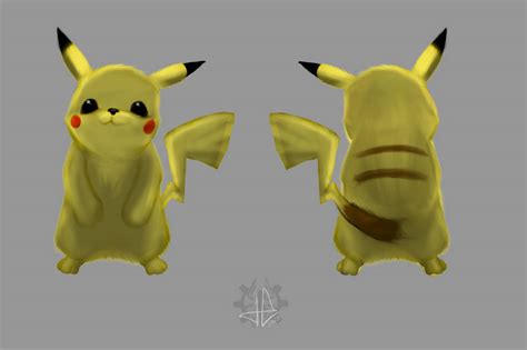 Pikachu - Front and Back by BlackspiderSC on DeviantArt