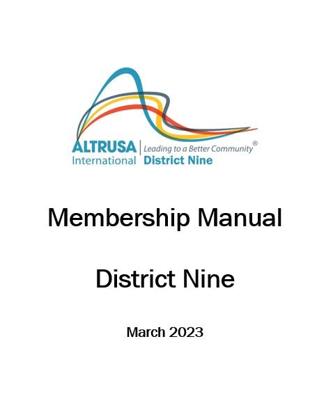 District Nine Membership Manual Altrusa International District Nine