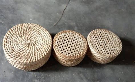 Brown Round Rattan Cane Basket, Size: Dia 8inch at Rs 600 in New Delhi ...