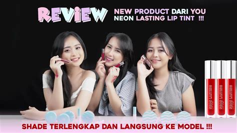 REVIEW YOU NEON LASTING LIP TINT TERLENGKAP YouTube