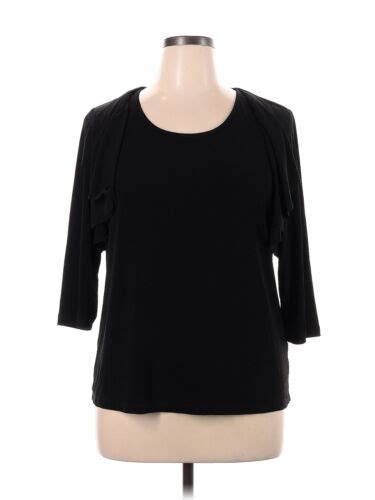 Simonton Says Women Black Sleeve Blouse L Ebay