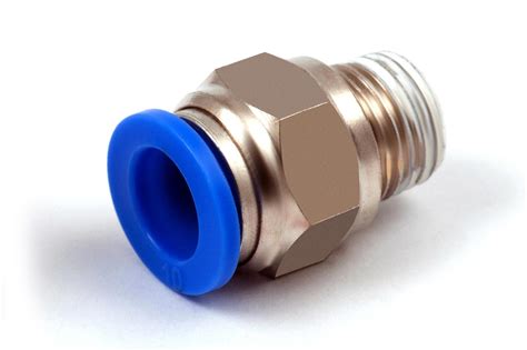 Пневмофитинг цанговый прямой с наружной резьбой PC 10-02 (R1/4") HIMPT ...