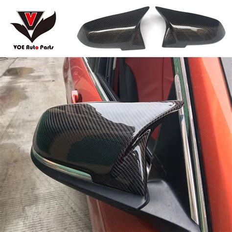 F New M Look Carbon Fiber Replacement Style Side Mirror Covers For