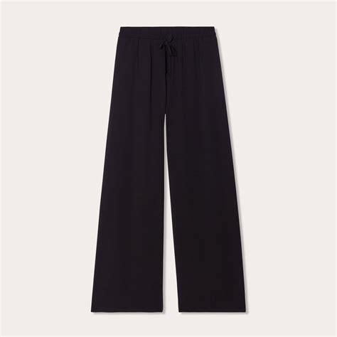 Pantalon Large Fluide Noir Femme Cache Cache