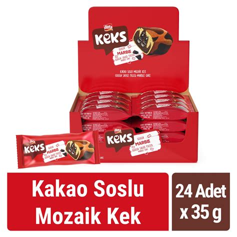 Bifa Keks Kakao Soslu Mozaik Kek 35 Gr X 24 Adet