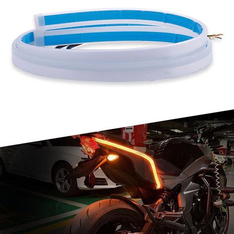 Barra Fita Led DRL Moto Seta Sequencial Efeito Ghost Start Shopee Brasil