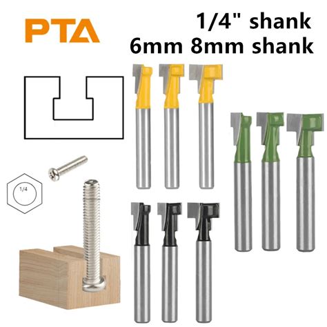 Mm Mm Mm Shank T Slot Cutter Router Bit Set Key Hole Bits T