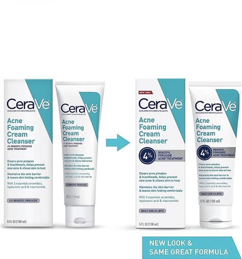 Cerave Acne Foaming Cream Cleanser Acne Treatment Face Wash With 4