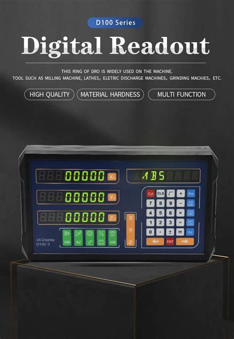 Dro Axis Digital Readout Display With High Precision Linear Scale