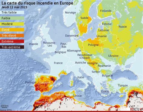 Carte Incendies Où En Est Le Niveau De Risque En Europe