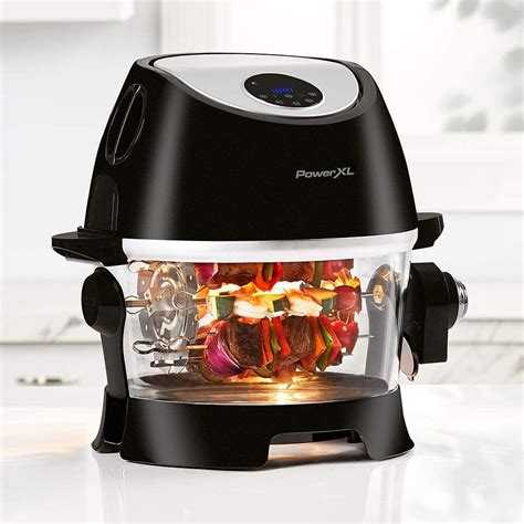 Powerxl Turbo Air Fryer Xl Large Capacity With Glass Bowl Led Digital Touchscreen