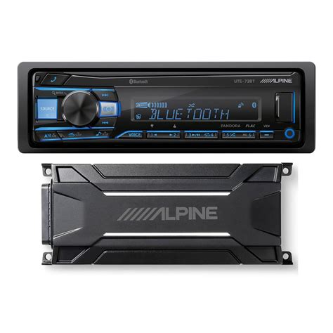 Alpine UTE 73BT Receiver KTA 30MW Pack Amplifier Bundle Weather