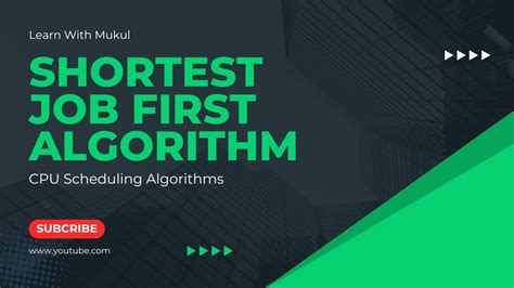 SJF Shortest Job First CPU Scheduling Algorithm Operating System