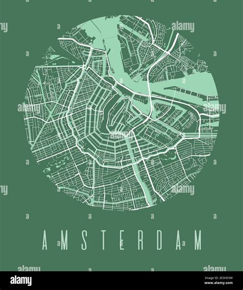 Amsterdam Map Poster Decorative Design Street Map Of Amsterdam City