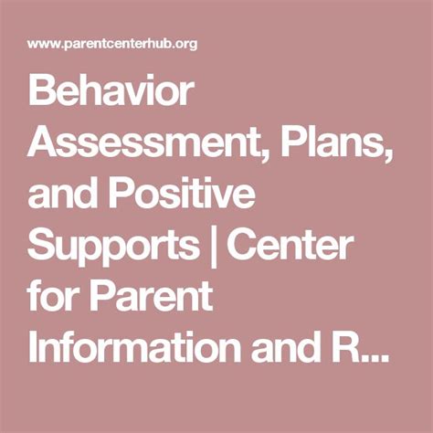 Behavior Assessment And Positive Supports