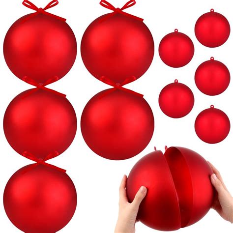 Karenhi 10 Pcs Extra Large Shiny Christmas Ball Ornaments Oversized