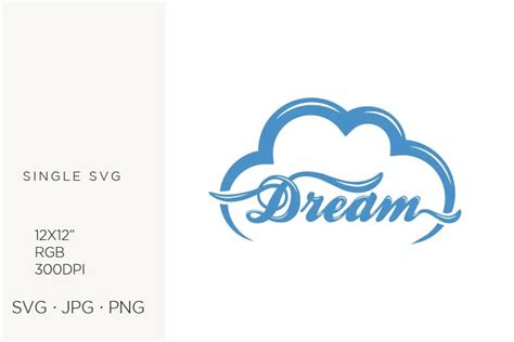 Word Dream and Cloud Graphic by biljanacvetanovic · Creative Fabrica